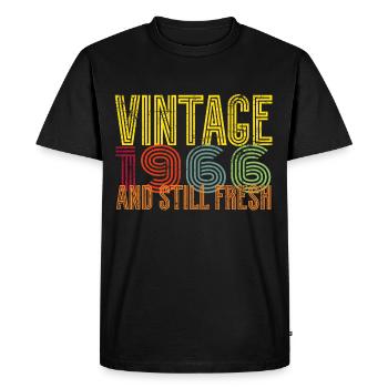 Millésime 1966 - T-shirt Premium bio Homme - noir - Devant - Nico (187cm)