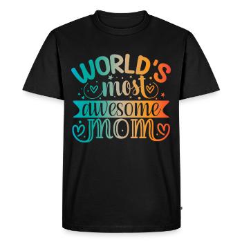 Mother's Day Mother Gift - Men's Premium Organic T-Shirt - black - Front - Nico (187cm)
