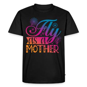 Fly as a Mother - Men's Premium Organic T-Shirt - black - Front - Nico (187cm)