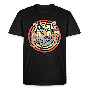 Millésime 1997 - T-shirt Premium bio Homme - noir - Devant - Nico (187cm)