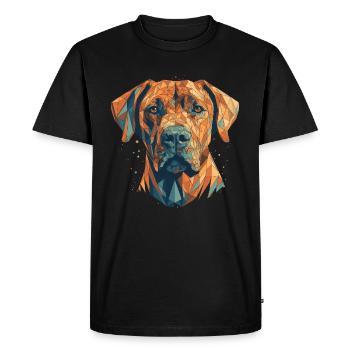Design artistique coloré Rhodesian-ridgeback - T-shirt Premium bio Homme - noir - Devant - Nico (187cm)
