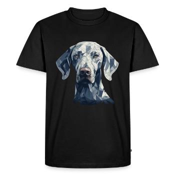 Design d’art coloré Weimaraner - T-shirt Premium bio Homme - noir - Devant - Nico (187cm)