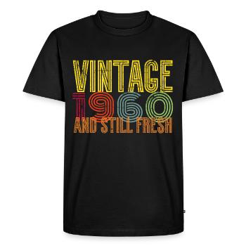 Millésime 1960 - T-shirt Premium bio Homme - noir - Devant - Nico (187cm)
