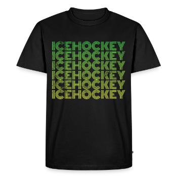 Hockey sur glace Hockey sur glace - T-shirt Premium bio Homme - noir - Devant - Nico (187cm)