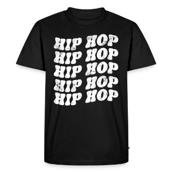 Hip Hop Vintage - T-shirt Premium bio Homme - noir - Devant - Nico (187cm)