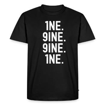 1991 Anniversaire - T-shirt Premium bio Homme - noir - Devant - Nico (187cm)
