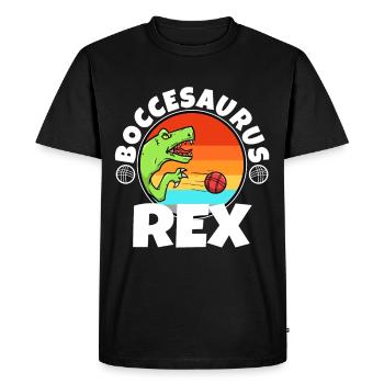 Boccesaurus Rex - T-shirt Premium bio Homme - noir - Devant - Nico (187cm)