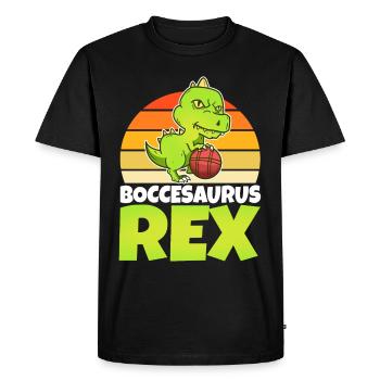 Boccesaurus Rex - T-shirt Premium bio Homme - noir - Devant - Nico (187cm)