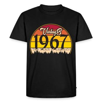 Millésime 1967 - T-shirt Premium bio Homme - noir - Devant - Nico (187cm)