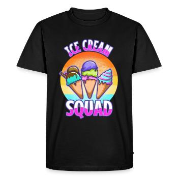 Escouade de crème glacée - T-shirt Premium bio Homme - noir - Devant - Nico (187cm)