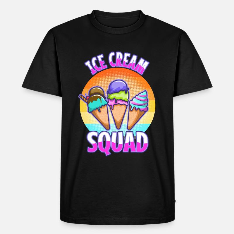 Ice cream squad - Männer Premium Bio T-Shirt - Schwarz
