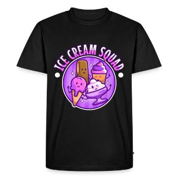 Escouade de crème glacée - T-shirt Premium bio Homme - noir - Devant - Nico (187cm)