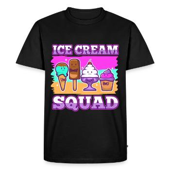 Escouade de crème glacée - T-shirt Premium bio Homme - noir - Devant - Nico (187cm)