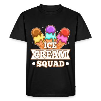 Escouade de crème glacée - T-shirt Premium bio Homme - noir - Devant - Nico (187cm)