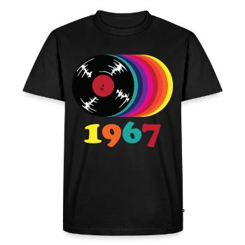 Millésime 1967 - T-shirt Premium bio Homme - noir - Devant - Nico (187cm)