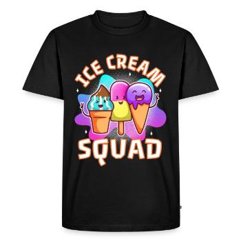 Escouade de crème glacée - T-shirt Premium bio Homme - noir - Devant - Nico (187cm)