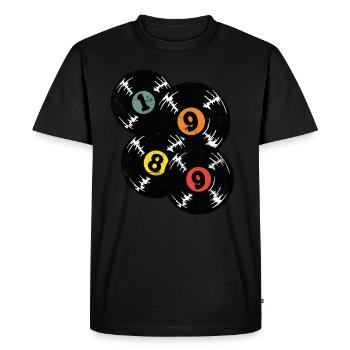 Millésime 1989 - T-shirt Premium bio Homme - noir - Devant - Nico (187cm)