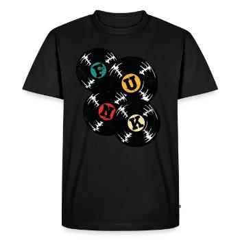 Musique vinyle funk - T-shirt Premium bio Homme - noir - Devant - Nico (187cm)