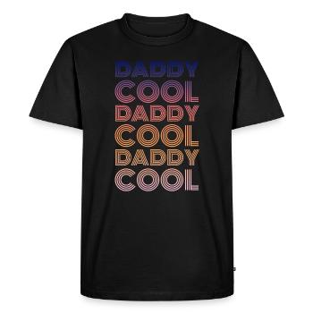 Daddy Cool Father Retro - Men's Premium Organic T-Shirt - black - Front - Nico (187cm)