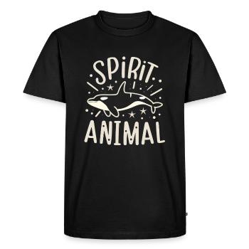 Orca Killer Whale Spirit animal - Men's Premium Organic T-Shirt - black - Front - Nico (187cm)