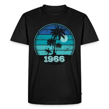 Millésime 1966 - T-shirt Premium bio Homme - noir - Devant - Nico (187cm)