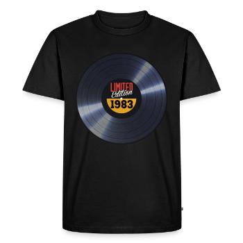 Millésime 1983 - T-shirt Premium bio Homme - noir - Devant - Nico (187cm)