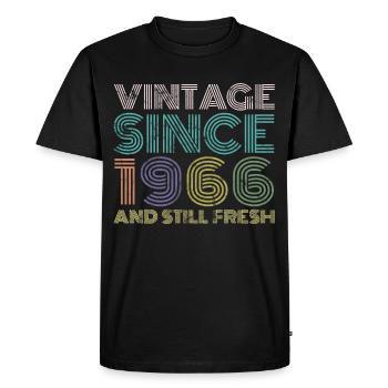 Millésime 1966 - T-shirt Premium bio Homme - noir - Devant - Nico (187cm)