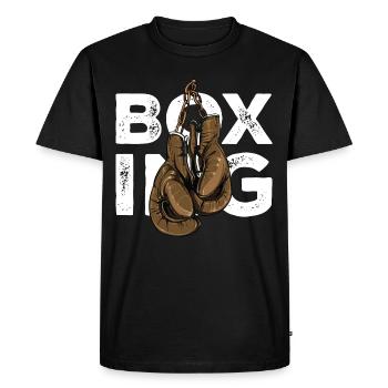 Gants de boxe - T-shirt Premium bio Homme - noir - Devant - Nico (187cm)