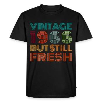 Millésime 1966 - T-shirt Premium bio Homme - noir - Devant - Nico (187cm)