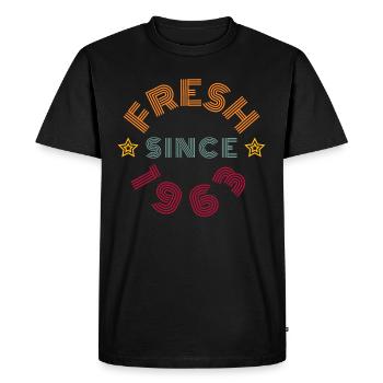 Vintage 1963 - Men's Premium Organic T-Shirt - black - Front - Nico (187cm)