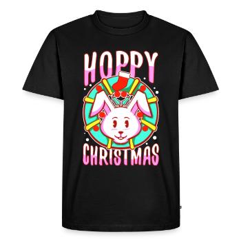 Noël houblonné - T-shirt Premium bio Homme - noir - Devant - Nico (187cm)