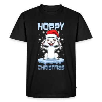 Noël houblonné - T-shirt Premium bio Homme - noir - Devant - Nico (187cm)