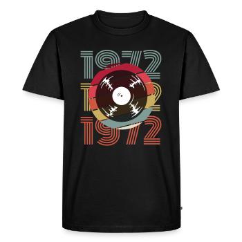 Millésime 1972 - T-shirt Premium bio Homme - noir - Devant - Nico (187cm)