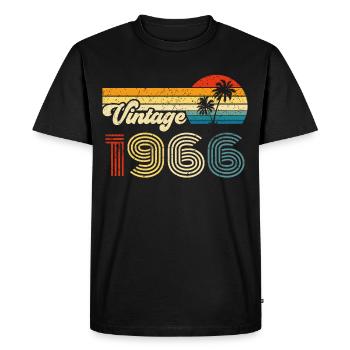 Millésime 1966 - T-shirt Premium bio Homme - noir - Devant - Nico (187cm)
