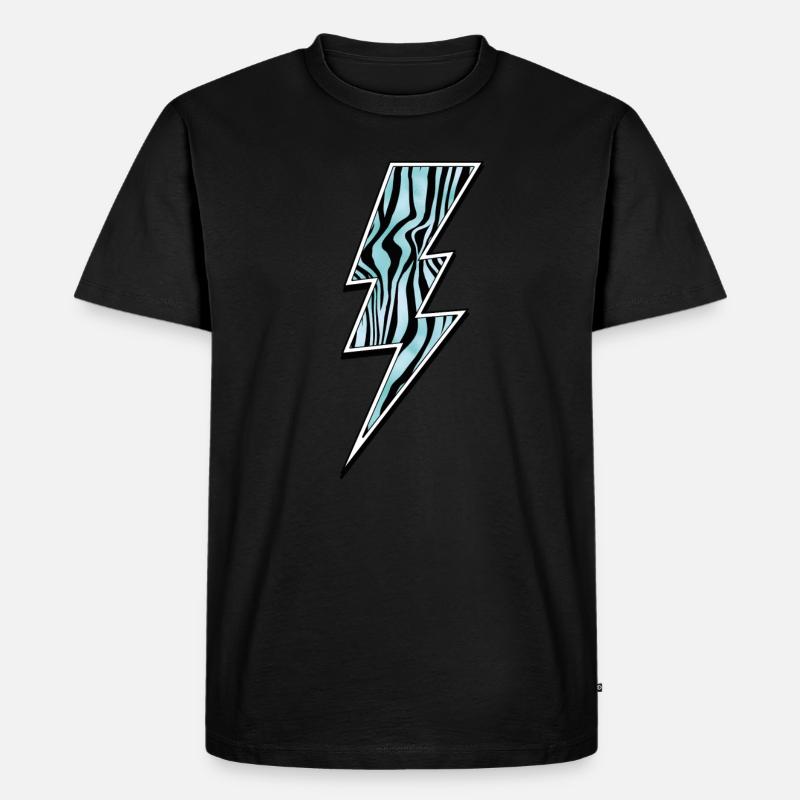 Zebra Blitz - Männer Premium Bio T-Shirt - Schwarz