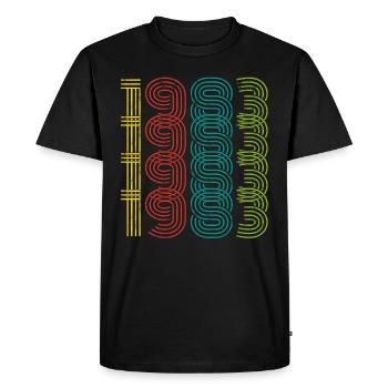 Millésime 1983 - T-shirt Premium bio Homme - noir - Devant - Nico (187cm)