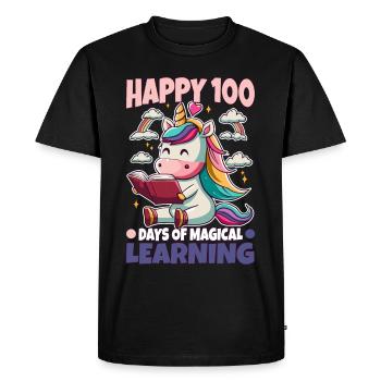 Unicorns are awesome therefore i am a unicorn - Men's Premium Organic T-Shirt - black - Front - Nico (187cm)