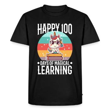 Unicorns are awesome therefore i am a unicorn - Men's Premium Organic T-Shirt - black - Front - Nico (187cm)