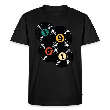Millésime 1961 - T-shirt Premium bio Homme - noir - Devant - Nico (187cm)