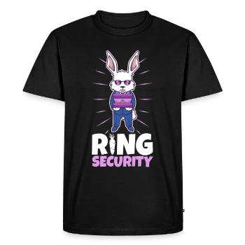 Bague Sécurité Mariage - T-shirt Premium bio Homme - noir - Devant - Nico (187cm)