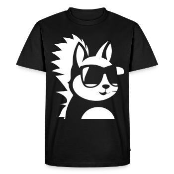 Funny Squirrel Wearing Sunglasses Squirrels - Men's Premium Organic T-Shirt - black - Front - Nico (187cm)