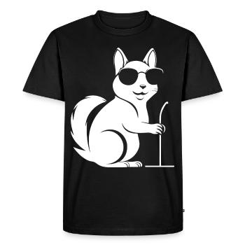 Funny Squirrel Wearing Sunglasses Squirrels - Men's Premium Organic T-Shirt - black - Front - Nico (187cm)