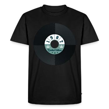 Millésime 1987 - T-shirt Premium bio Homme - noir - Devant - Nico (187cm)