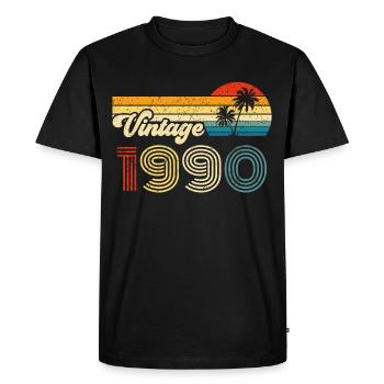 Années 1990 - T-shirt Premium bio Homme - noir - Devant - Nico (187cm)