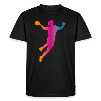 Handball player - Men's Premium Organic T-Shirt - black - Front - Nico (187cm)