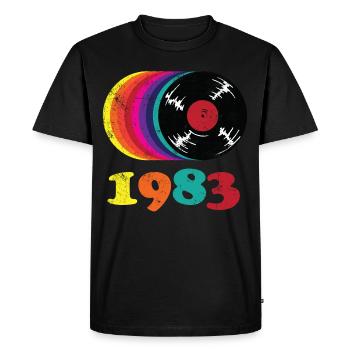 1983 41e anniversaire - T-shirt Premium bio Homme - noir - Devant - Nico (187cm)