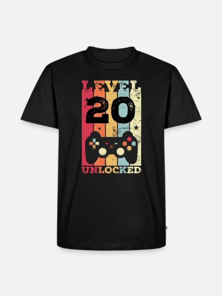 Gamer du 20e anniversaire - T-shirt Premium bio Homme - noir