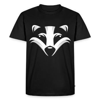 Putois d’ici - T-shirt Premium bio Homme - noir - Devant - Nico (187cm)