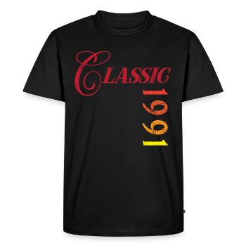 Millésime 1991 - T-shirt Premium bio Homme - noir - Devant - Nico (187cm)