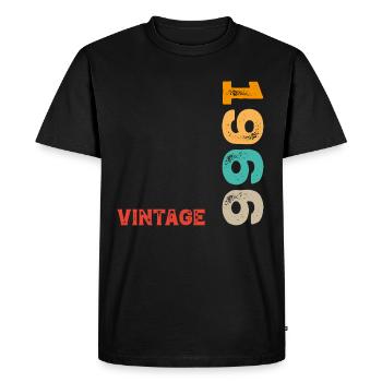 Millésime 1966 - T-shirt Premium bio Homme - noir - Devant - Nico (187cm)